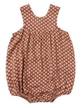 Rylee & Cru Flower Romper; 0-3 months